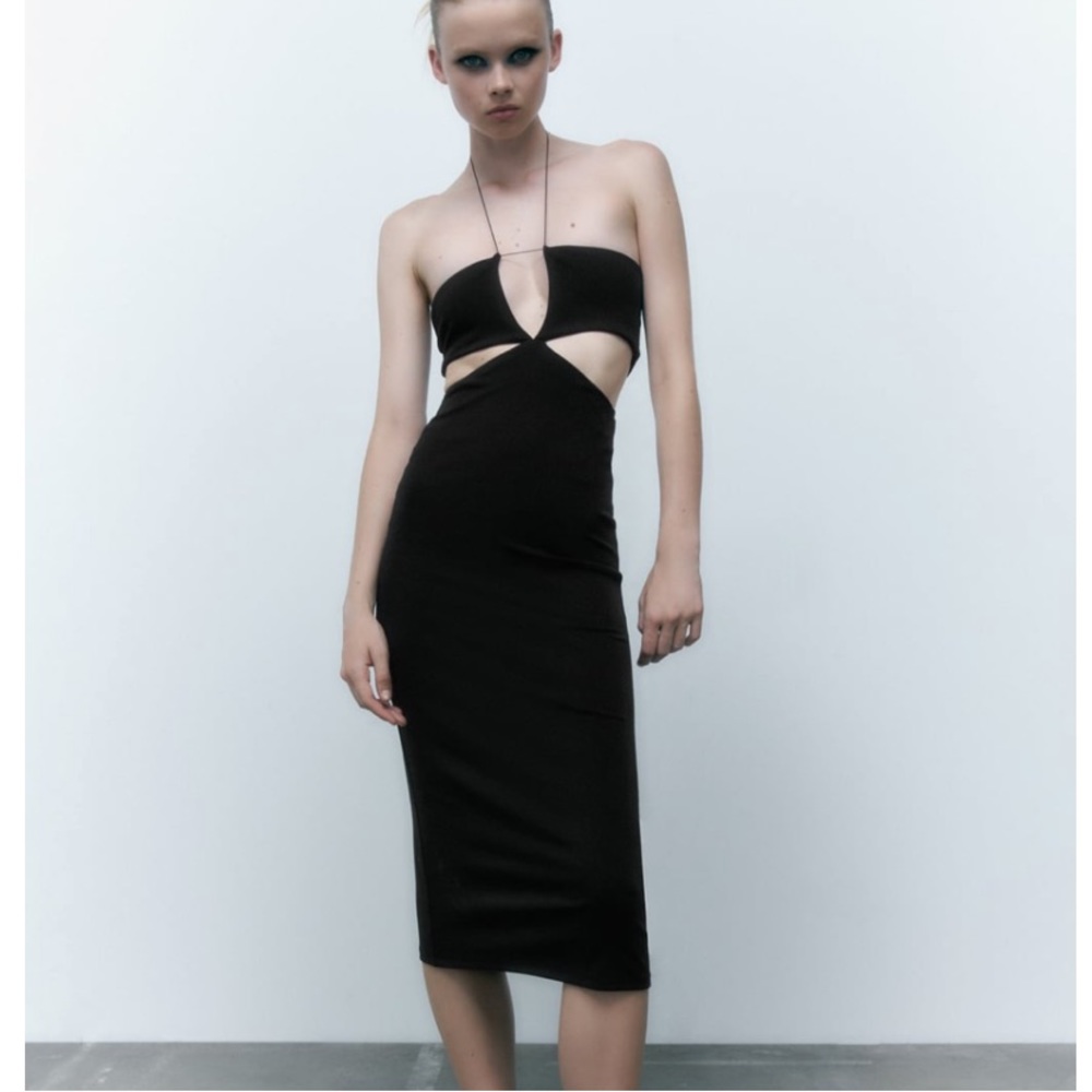 NEW! Zara Black Cutout Dress